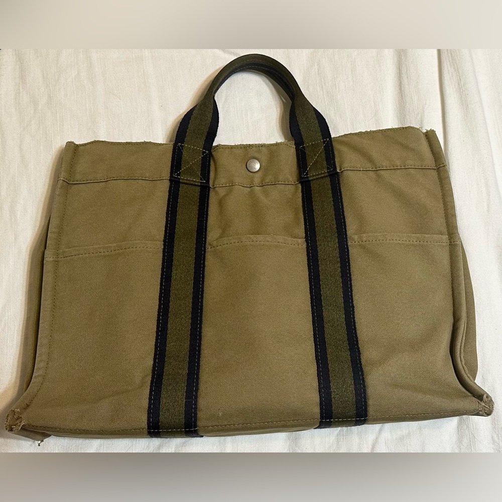 Hermes Fourre Tout Tote Toile MM